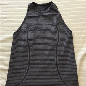 Lululemon gray black high neck racerback tank